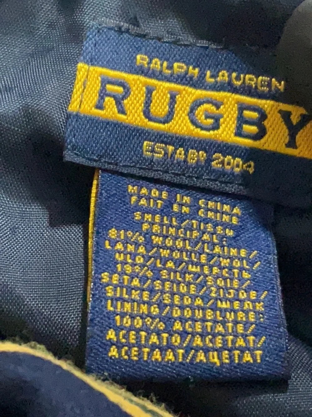 Ralph Lauren Rugby Vintage Halter Vest Top Navy Gold Stripe Tuxedo Belt Wool 90s - Picture 4 of 7